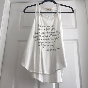 Hollister Shakespeare quote tank top